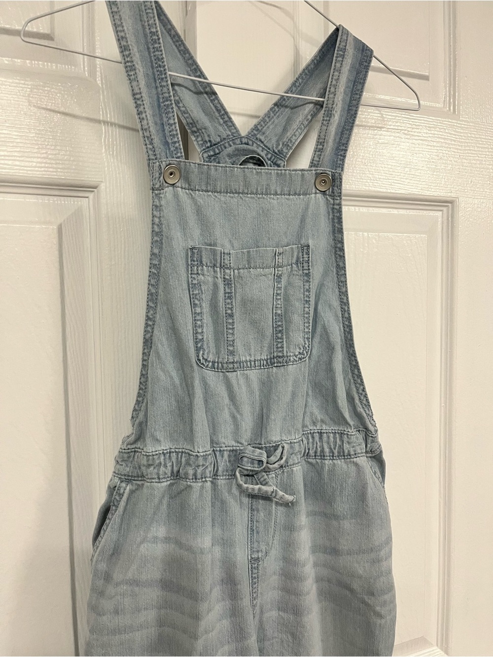 The Children’s Place Girls Lightweight Denim Overalls Size 14 Chambray Jumpsuit